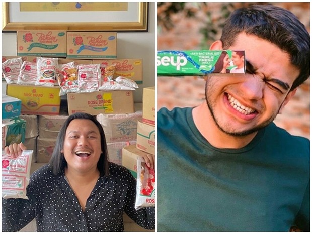 Adu Gaya Keanu Agl Vs Fadil Jaidi/sumber: instagram.com/keanuagl/fadiljaidi/ Potret endorse ala Keanu dan Fadil.