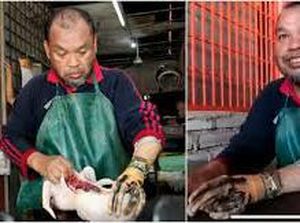 Cerita Tukang Ayam Potong yang Bekerja dengan Satu Tangan Palsu