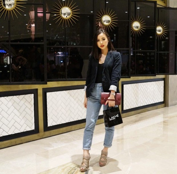 10 Inspirasi Mix and Match Celana Jeans ala Ludovica Jessica