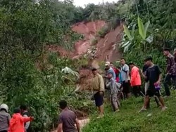 7 Titik Longsor di Cianjur, Akses Lumpuh-Mobil Diduga Terseret