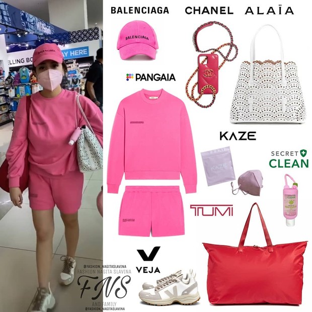 Nagita Slavina/instagram.com/fashion_nagitaslavina Nagita Slavina mengenakan setelan berwarna pink yang harganya fantastis/instagram.com/fashion_nagitaslavina