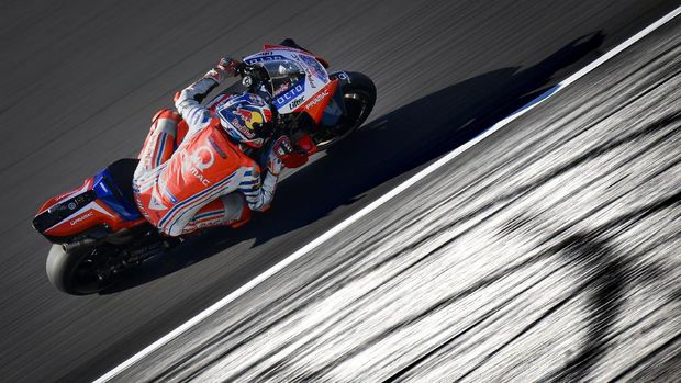 Jack Miller pada babak kualifikasi MotoGP Portugal 2020.