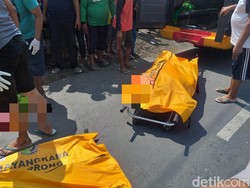 Tersenggol Lalu Masuk Kolong Truk, Ibu dan Anak di Sidoarjo Tewas Terlindas