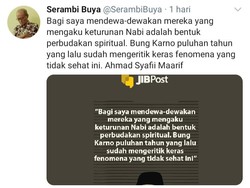 Buya Syafii Soroti Pendewaan Keturunan Nabi, Sosiolog: Itu Ajakan Kritis