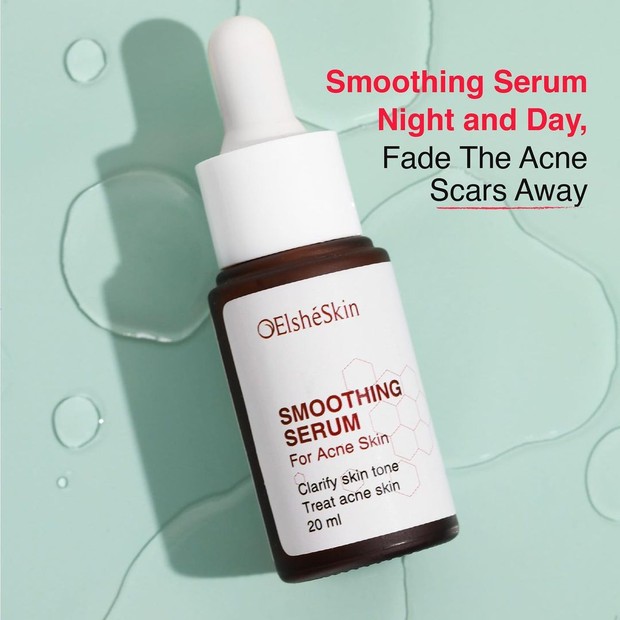 https://www.instagram.com/elsheskin/ ElsheSkin Smoothing Serum for Acne Skin bermanfaat mengatasi jerawat, meratakan warna kulit, mengangkat sel kulit mati, serta melembapkan kulit.
