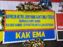 Polda Metro Dikirimi Karangan Bunga, Ada Kak Ema Minta Kasus Cabul Lanjut