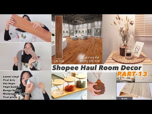 Rekomendasi channel Youtube Shopee haul home decor.