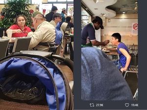 5 Pelayan Restoran Ini Tulus Bantu Suapi Pelanggan Penyandang Disabilitas