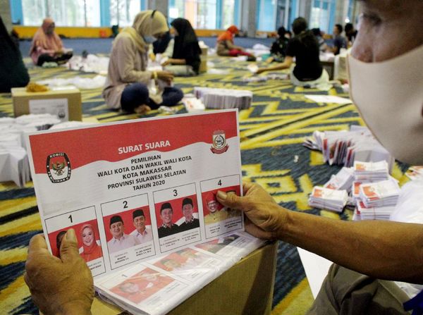 Kertas Suara Pilkada Makassar Mulai Dilipat