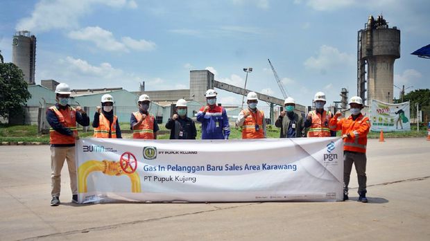 Penyaluran gas dari PGN ke Pupuk Kujang Cikampek. (Dok: Pgn)