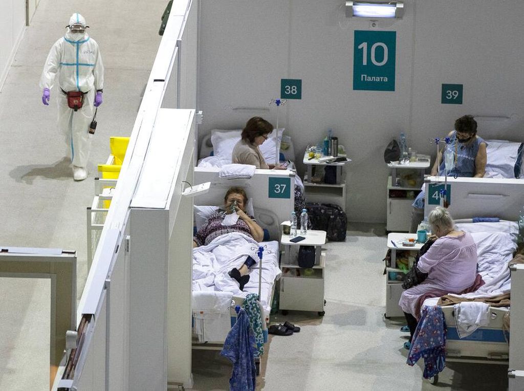 Rumah Sakit di Moskow Sibuk Hadapi Lonjakan Pasien Covid-19