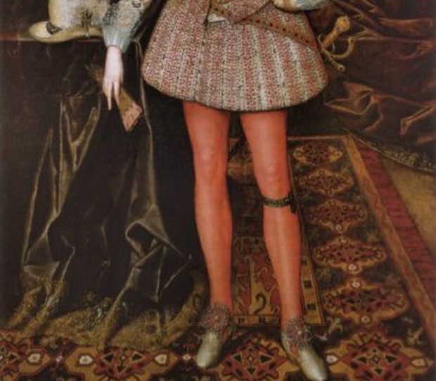 Stoking dipakai oleh bangsawan kerajaan/Foto: Pinterest Fashion item wanita yang awalnya digunakan oleh pria