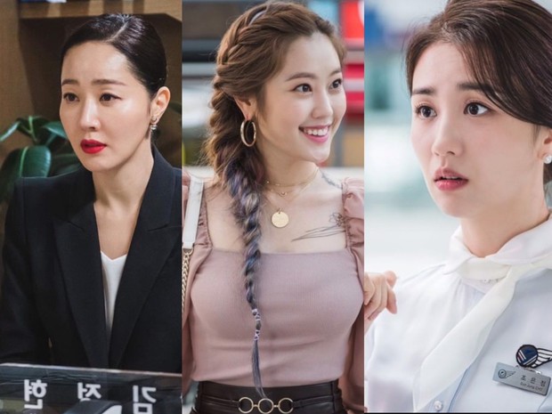Uhm Ji Won sebagai Oh Hyun Jin (kiri), Choi Ri sebagai Lee Roo Da (tengah), Park Ha Sun sebagai Jo Eun Jung (kanan) / Foto: instagram.com/tvndrama.official