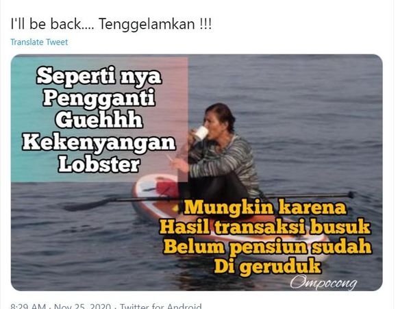 Meme Bu Susi Bertebaran Usai Menteri KKP Ditangkap KPK