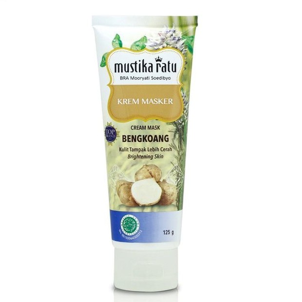 Mustika Ratu Masker Bengkoang/shoope.co.id Mustika Ratu Masker Bengkoang mengandung ekstrak bengkoang yang mencerahkan/shoope.co.id