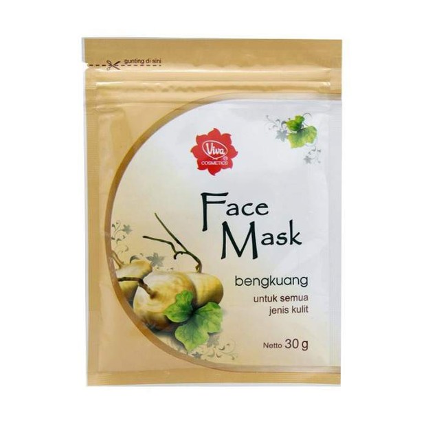 Viva Cosmetics Face Mask Bengkuang memberikan efek mencerahkan pada kulit/shoope.co.id