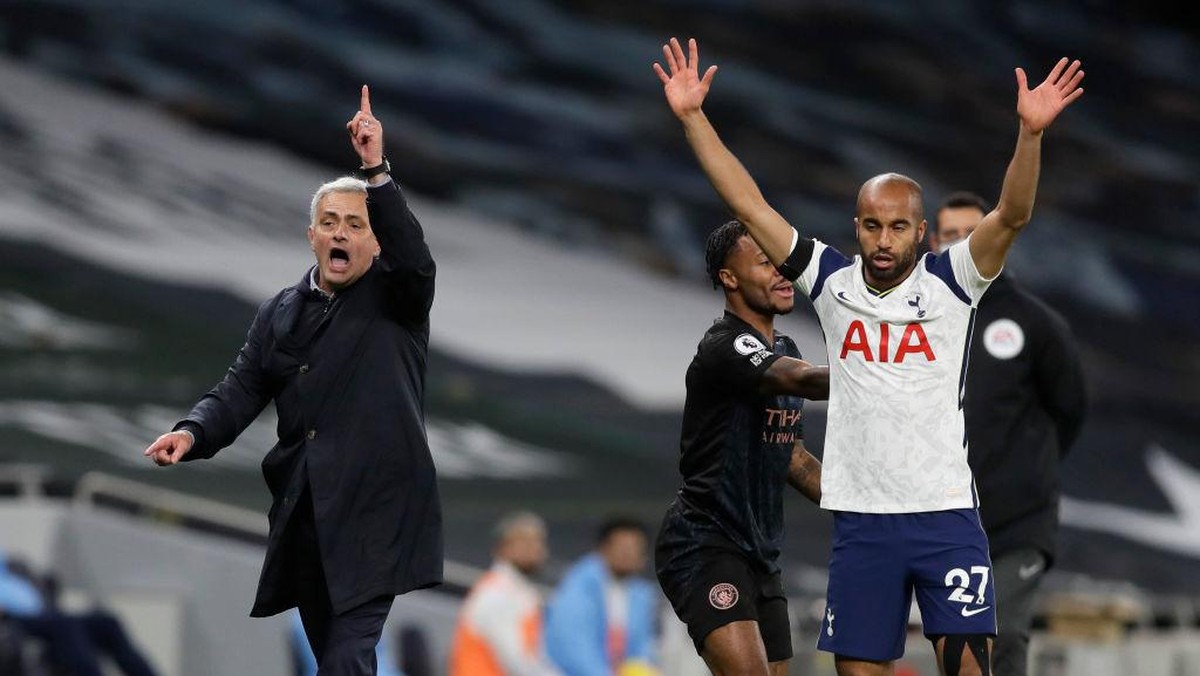 Lucas Moura yakin Jose Mourinho bakal membawa Tottenham mengakhiri paceklik gelar Tottenham Hotspur (Foto: Getty Images/Pool)