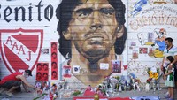Maradona meninggal di rumahnya yang berada di kota Buenos Aires akibat henti jantung. (Foto: Getty Images/Fernando de Dios)