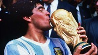 Gelar Piala Dunia 1986 itu hingga kini adalah gelar Piala Dunia terakhir yang bisa dimenangi Argentina. Rex Features Dok. BBC Indonesia.