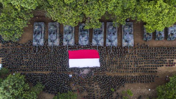 Foto: Puncak Latihan Tempur TNI AD di Sumatera Selatan