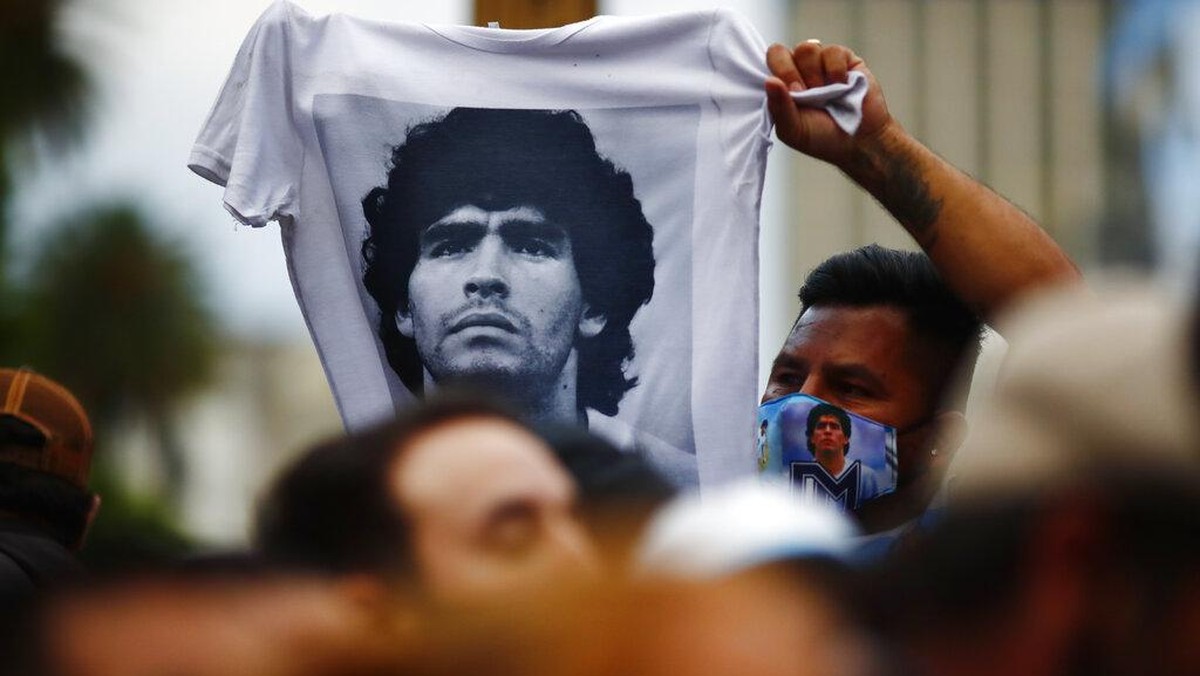 Diego Maradona meninggal dunia di usia 60 tahun. (Foto: AP Photo/Marcos Brindicci)