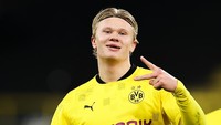 1. Erling Haaland. Penyerang 20 tahun dari Dortmund ini disebut sebagai klien Raiola dengan estimasi valuasi tertinggi yakni 100 juta euro. (Foto: Getty Images/Lars Baron)