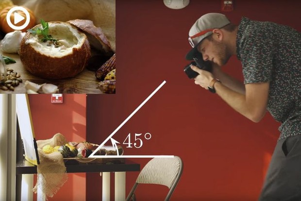 Angle yang tepat mempengaruhi hasil foto/Foto: Pinterest/fstoppers Tips foto makanan yang artistik ala food blogger