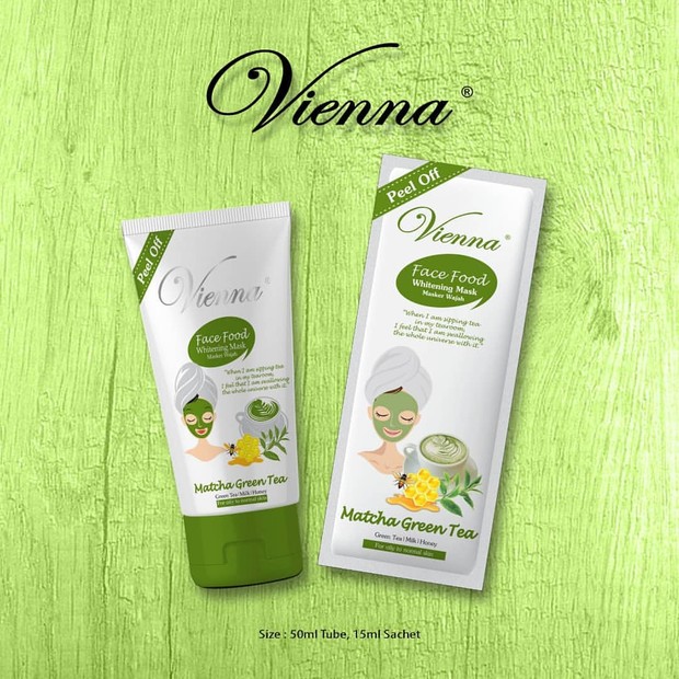 Foto: instagram.com/viennabeautyofficial Masker green tea Vienna.