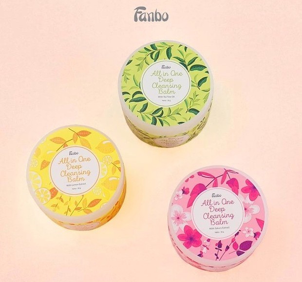 Fanbo mengeluarkan tiga varian cleansing balm untuk setiap jenis kulit.