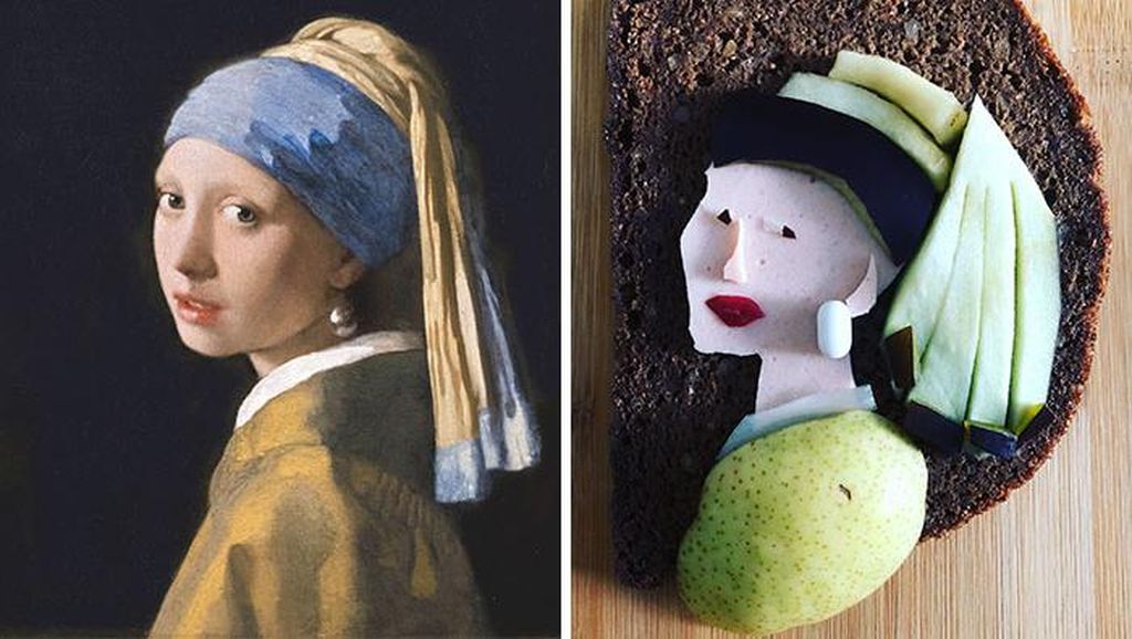 Kreatif, Kreasi Ulang Lukisan Legendaris Pakai Roti Tawar Kreatif, Kreasi Ulang Lukisan Legendaris Pakai Roti Tawar