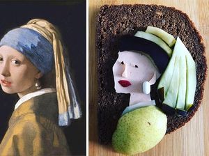 Kreatif, Kreasi Ulang Lukisan Legendaris Pakai Roti Tawar