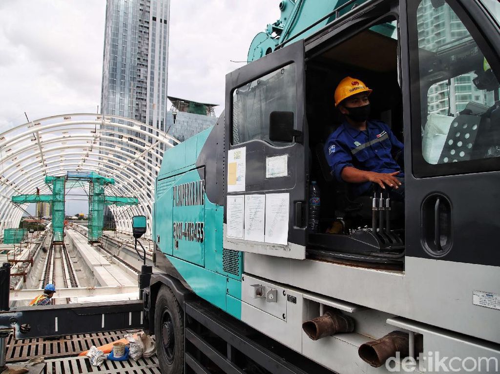 Begini Progres Pembangunan LRT Jabodebek Begini Progres Pembangunan LRT Jabodebek