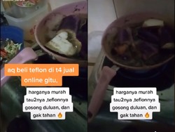 Tergoda Harga Murah, Netizen Ini Beli Wajan Anti Lengket yang Meleleh saat Dipakai