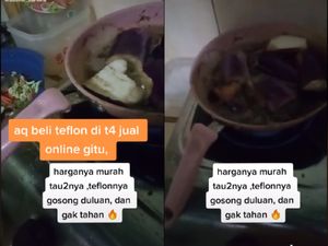 Tergoda Harga Murah, Netizen Ini Beli Wajan Anti Lengket yang Meleleh saat Dipakai Tergoda Harga Murah, Netizen Ini Beli Wajan Anti Lengket yang Meleleh saat Dipakai