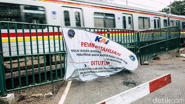 Perlintasan Sebidang Stasiun Palmerah Ditutup Permanen