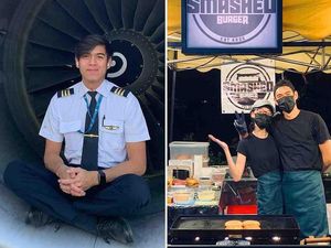 Pilot Ganteng Di-PHK, Alih Profesi Jadi Penjual Burger Pilot Ganteng Di-PHK, Alih Profesi Jadi Penjual Burger