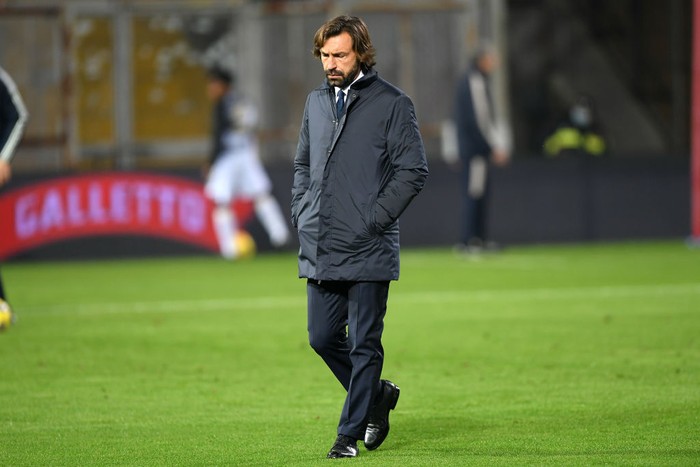 BENEVENTO, ITALY - NOVEMBER 28: Andrea Pirlo Juventus coach before the Serie A match between Benevento Calcio and Juventus at Stadio Ciro Vigorito on November 28, 2020 in Benevento, Italy. (Photo by Francesco Pecoraro/Getty Images)