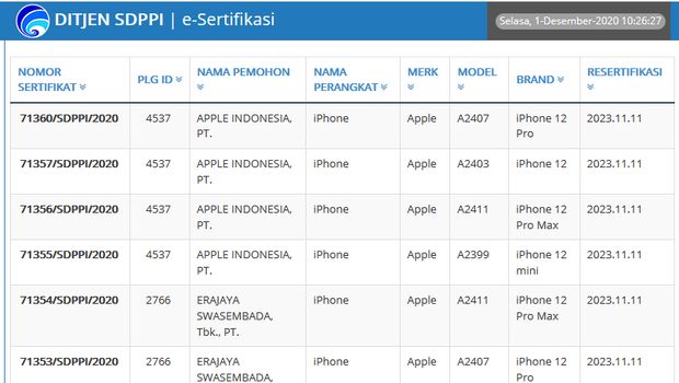 iPhone 12 Diprediksi Dijual di Indonesia Desember