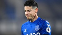 Sempat tampil oke bersama Bayern Munich, James jadi pesakitan dengan memperkuat Everton, Al-Rayyan, Olympiacos, dan kini di klub Brasil bersama Sao Paulo (Getty Images)