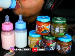 Bikin Kesal, Pria Ini Mukbang ASI dan Makanan Bayi