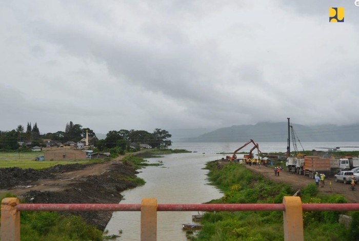 Jembatan Aek Tano Ponggol Mulai Dibangun