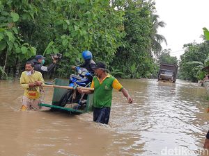 Sungai Serayu Meluap, Jalan Patikraja-Banyumas Kebanjiran