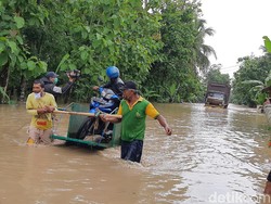 Sungai Serayu Meluap, Jalan Patikraja-Banyumas Kebanjiran