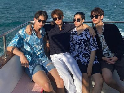 7 Momen Liburan Pemain F4 Thailand Bright-Win-Nani-Dew