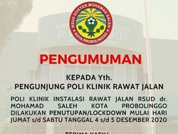 22 Nakes Positif COVID-19, Poli Rawat Jalan RSUD dr Mohamad Saleh Ditutup