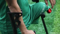 Latihan tim sepak bola INAF yang digelar sejak pagi merupakan bagian dari peringatan Hari Disabilitas Internasional yang jatuh pada hari ini.  