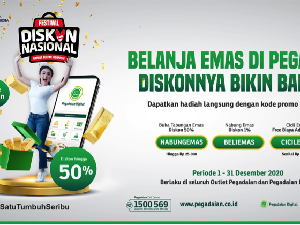 Beli Emas di Pegadaian Diskon hingga 50%, Begini Cara Dapatnya!