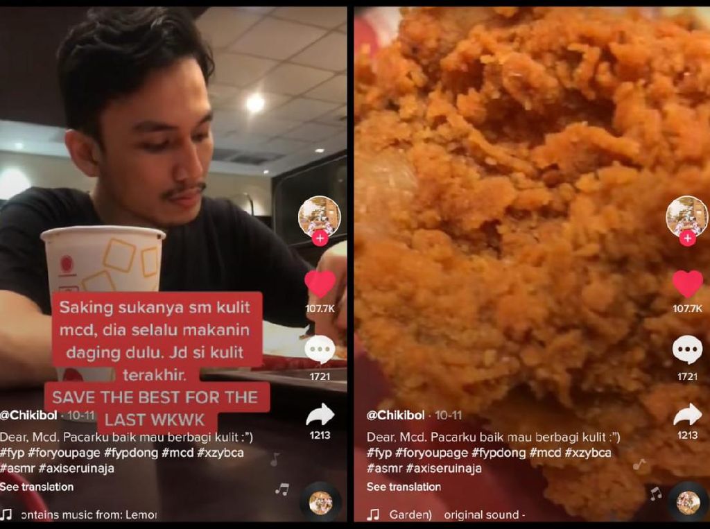 Idaman! Pria Ini Rela Beri Kulit Ayam Goreng Favoritnya Buat Pacar Idaman! Pria Ini Rela Beri Kulit Ayam Goreng Favoritnya Buat Pacar
