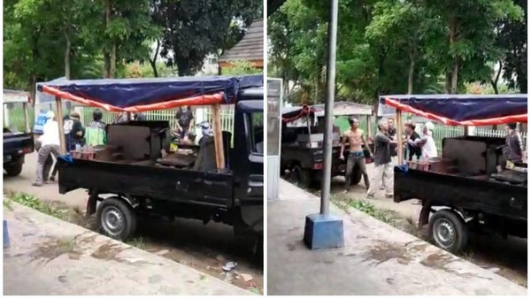 Penjual Tahu Bulat Beradu Jotos di Sukabumi