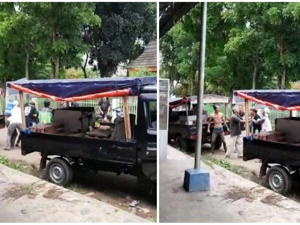 Viral Video Sesama Penjual Tahu Bulat Beradu Jotos di Sukabumi Viral Video Sesama Penjual Tahu Bulat Beradu Jotos di Sukabumi